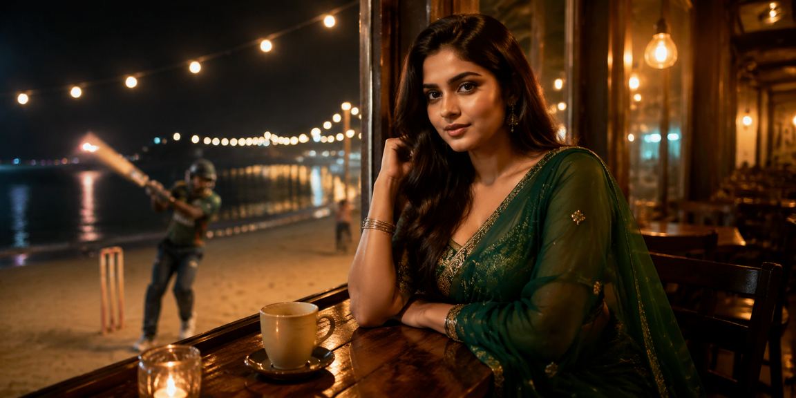 সেন্ট মার্টিনে মোবাইল থেকে ক্রিকেট বাজি দিচ্ছেন একজন মহিলা